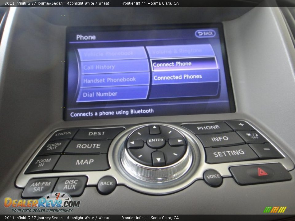 2011 Infiniti G 37 Journey Sedan Moonlight White / Wheat Photo #11