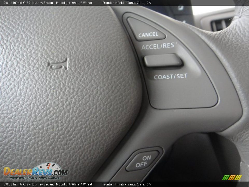 2011 Infiniti G 37 Journey Sedan Moonlight White / Wheat Photo #15