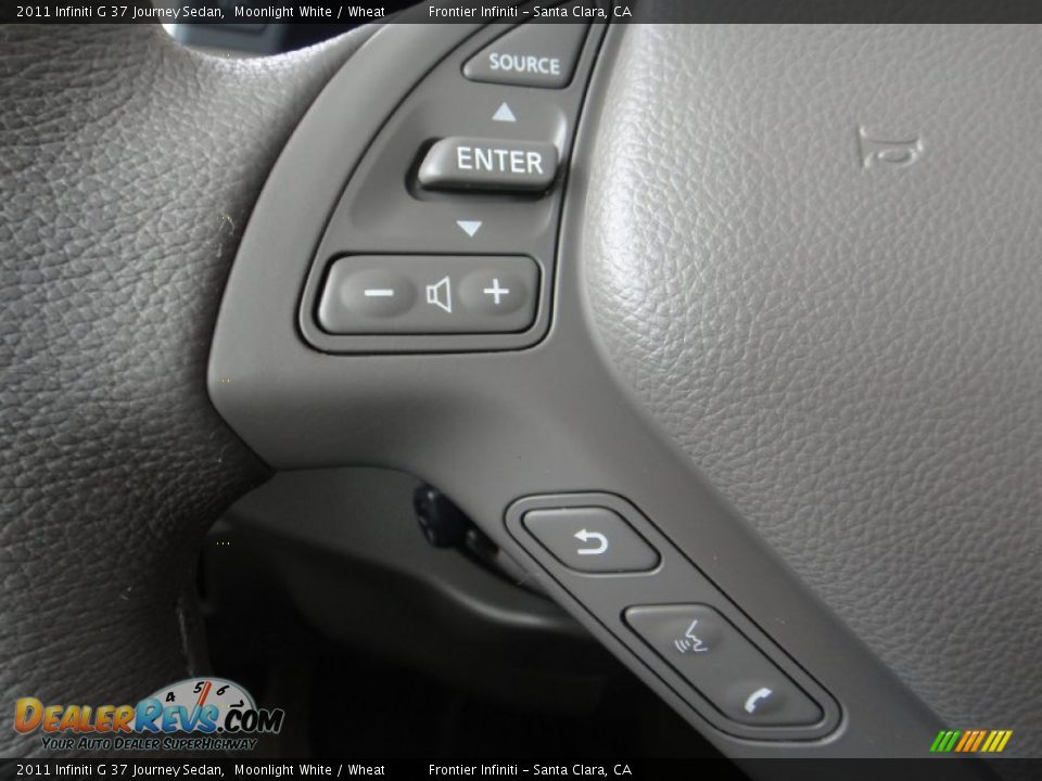 2011 Infiniti G 37 Journey Sedan Moonlight White / Wheat Photo #16