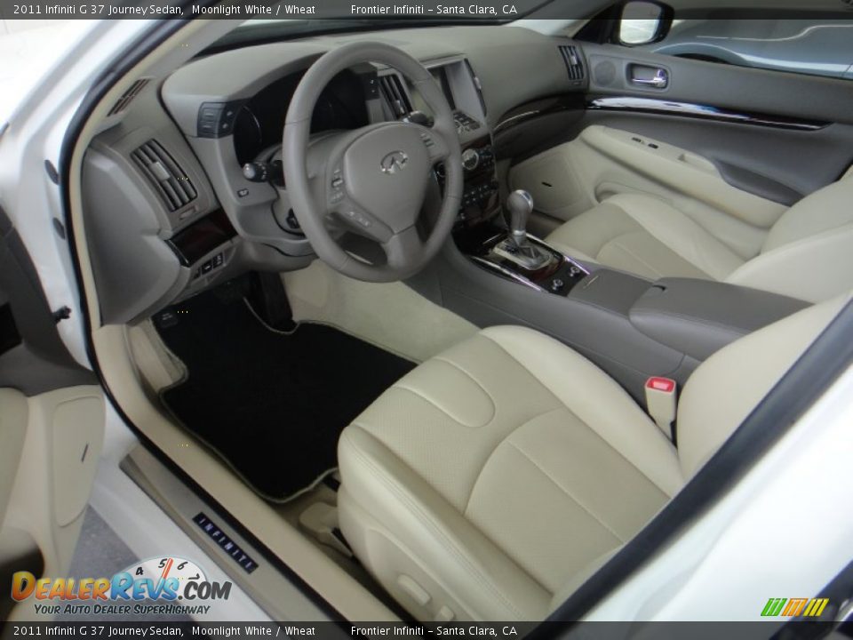 2011 Infiniti G 37 Journey Sedan Moonlight White / Wheat Photo #17