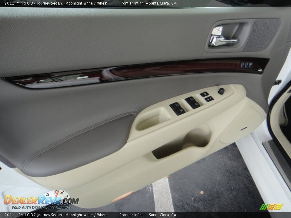 2011 Infiniti G 37 Journey Sedan Moonlight White / Wheat Photo #19