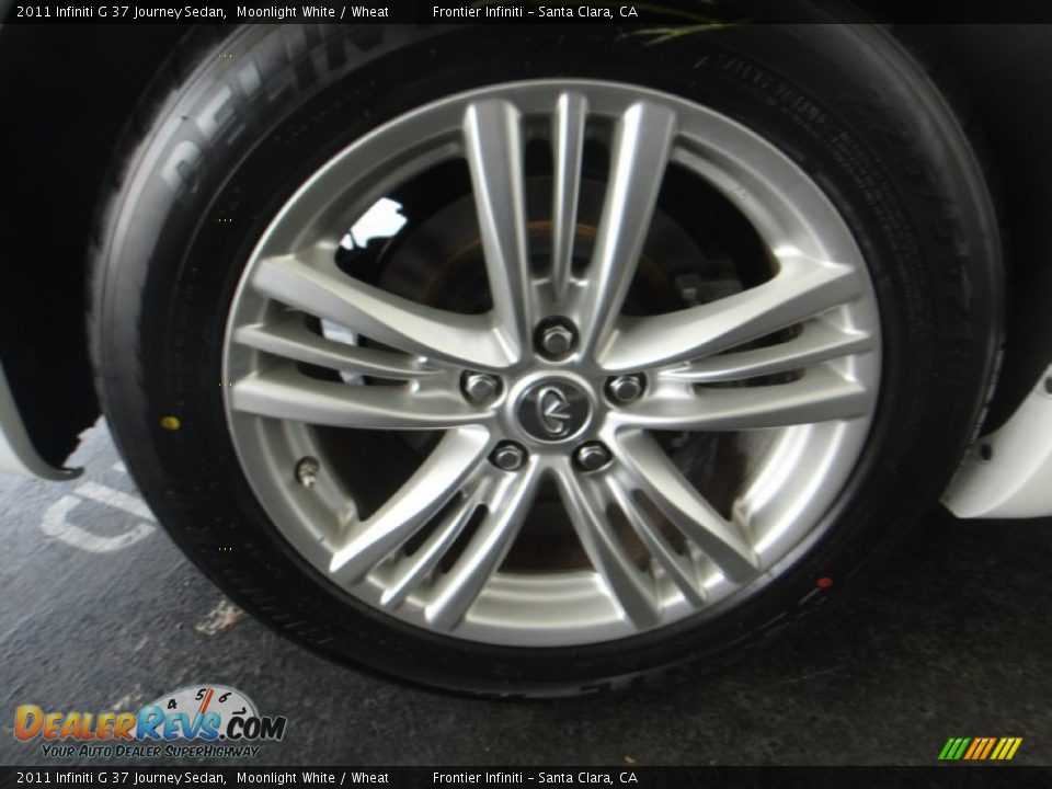 2011 Infiniti G 37 Journey Sedan Moonlight White / Wheat Photo #24
