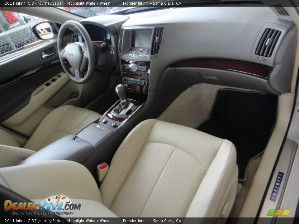 2011 Infiniti G 37 Journey Sedan Moonlight White / Wheat Photo #27