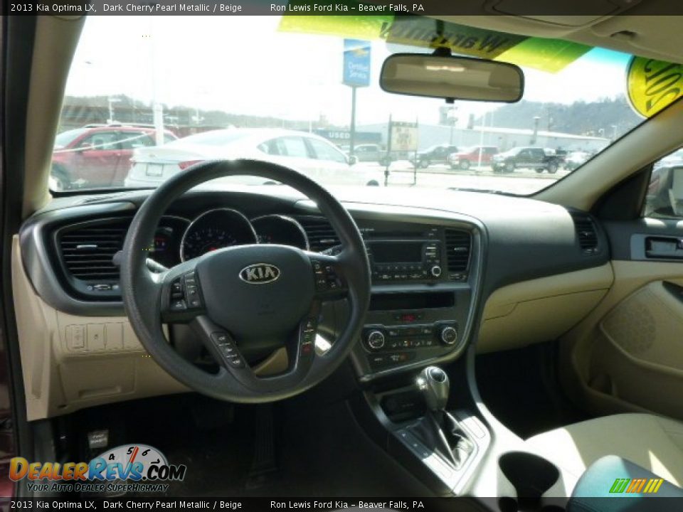 2013 Kia Optima LX Dark Cherry Pearl Metallic / Beige Photo #14