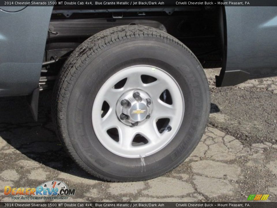 2014 Chevrolet Silverado 1500 WT Double Cab 4x4 Blue Granite Metallic / Jet Black/Dark Ash Photo #3