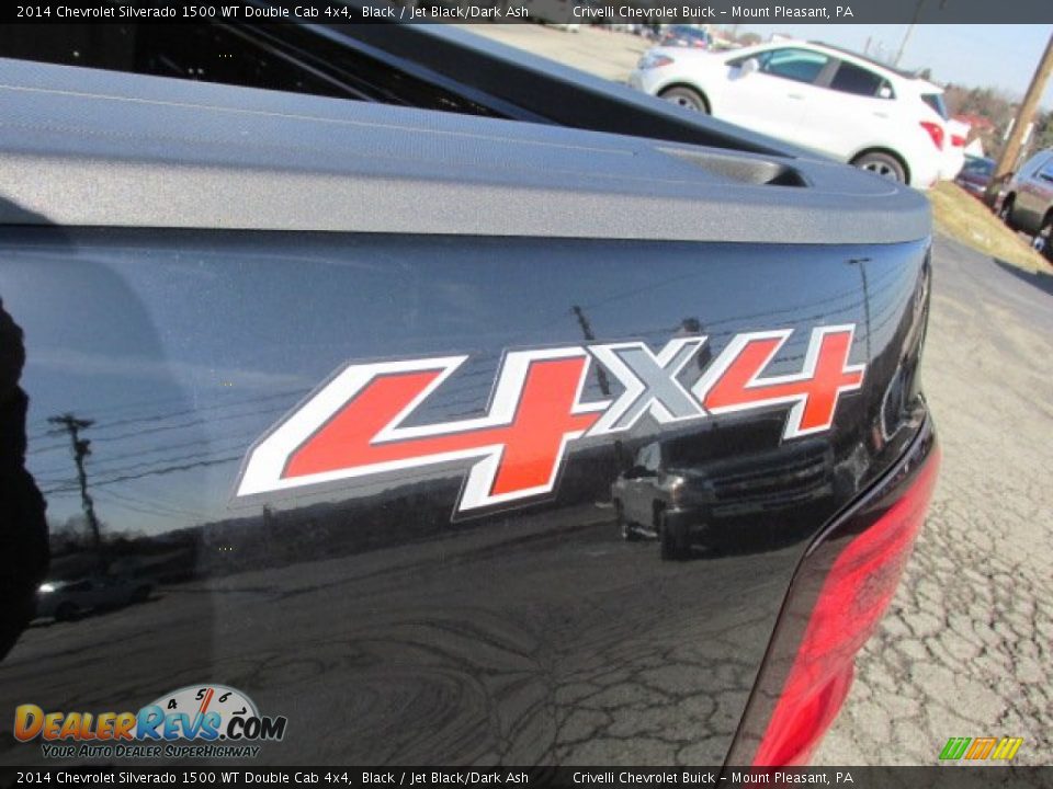2014 Chevrolet Silverado 1500 WT Double Cab 4x4 Black / Jet Black/Dark Ash Photo #3