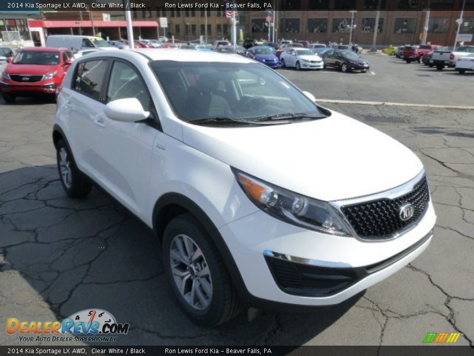 2014 Kia Sportage LX AWD Clear White / Black Photo #2