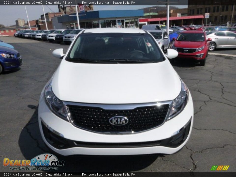 2014 Kia Sportage LX AWD Clear White / Black Photo #3