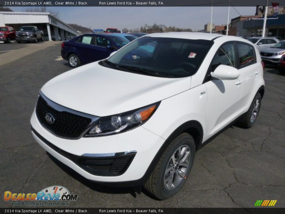2014 Kia Sportage LX AWD Clear White / Black Photo #4