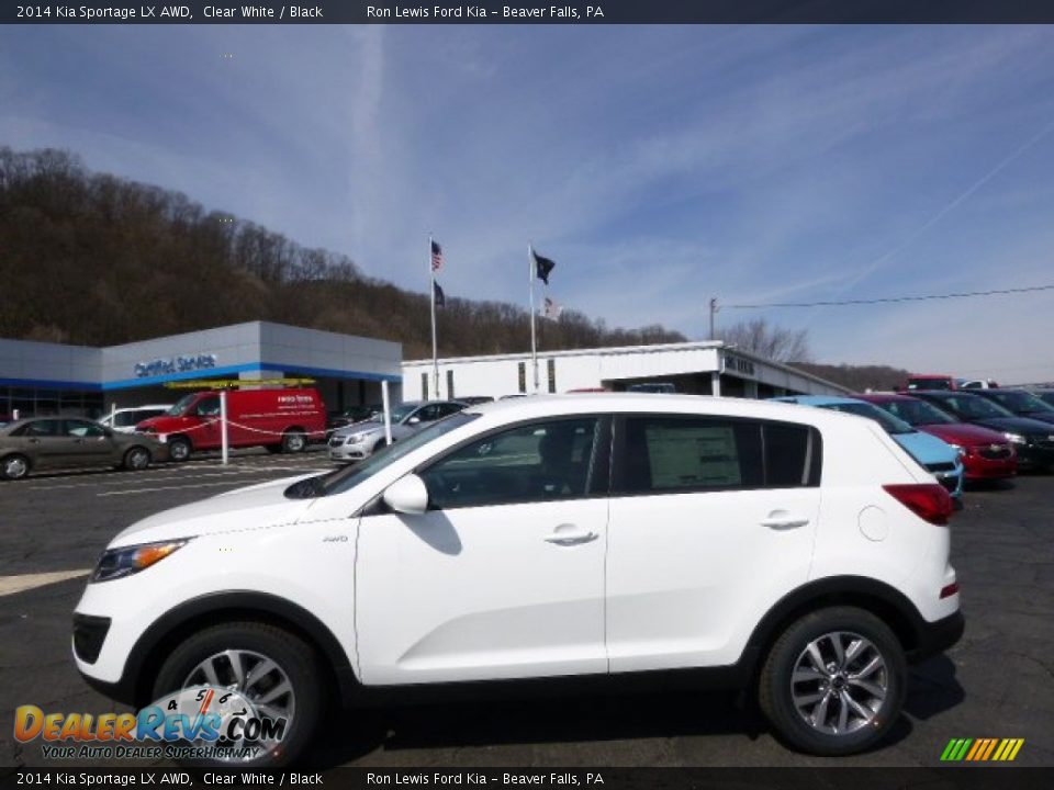2014 Kia Sportage LX AWD Clear White / Black Photo #5