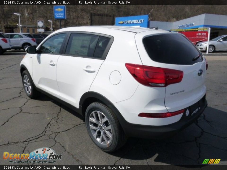 2014 Kia Sportage LX AWD Clear White / Black Photo #6