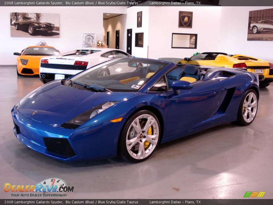 2008 Lamborghini Gallardo Spyder Blu Caelum (Blue) / Blue Scylla/Giallo Taurus Photo #3