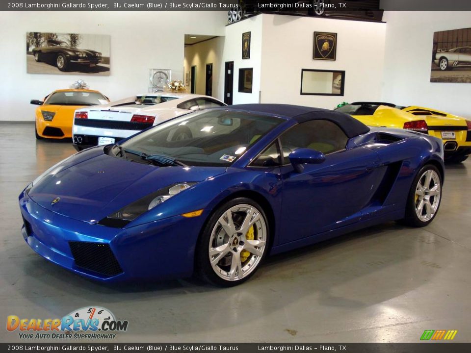 2008 Lamborghini Gallardo Spyder Blu Caelum (Blue) / Blue Scylla/Giallo Taurus Photo #4