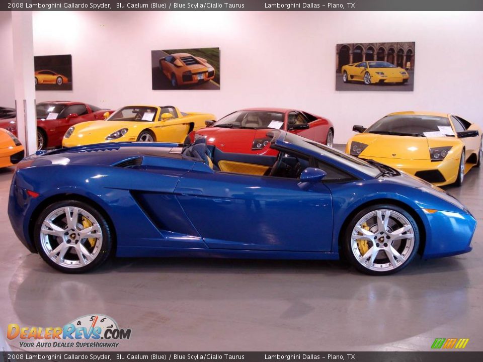 2008 Lamborghini Gallardo Spyder Blu Caelum (Blue) / Blue Scylla/Giallo Taurus Photo #5