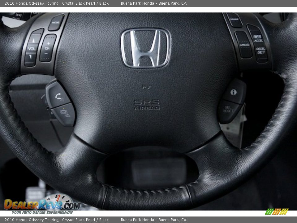 2010 Honda Odyssey Touring Crystal Black Pearl / Black Photo #6