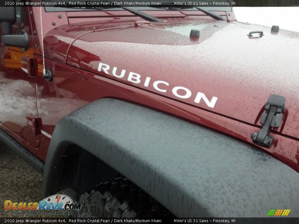2010 Jeep Wrangler Rubicon 4x4 Red Rock Crystal Pearl / Dark Khaki/Medium Khaki Photo #6