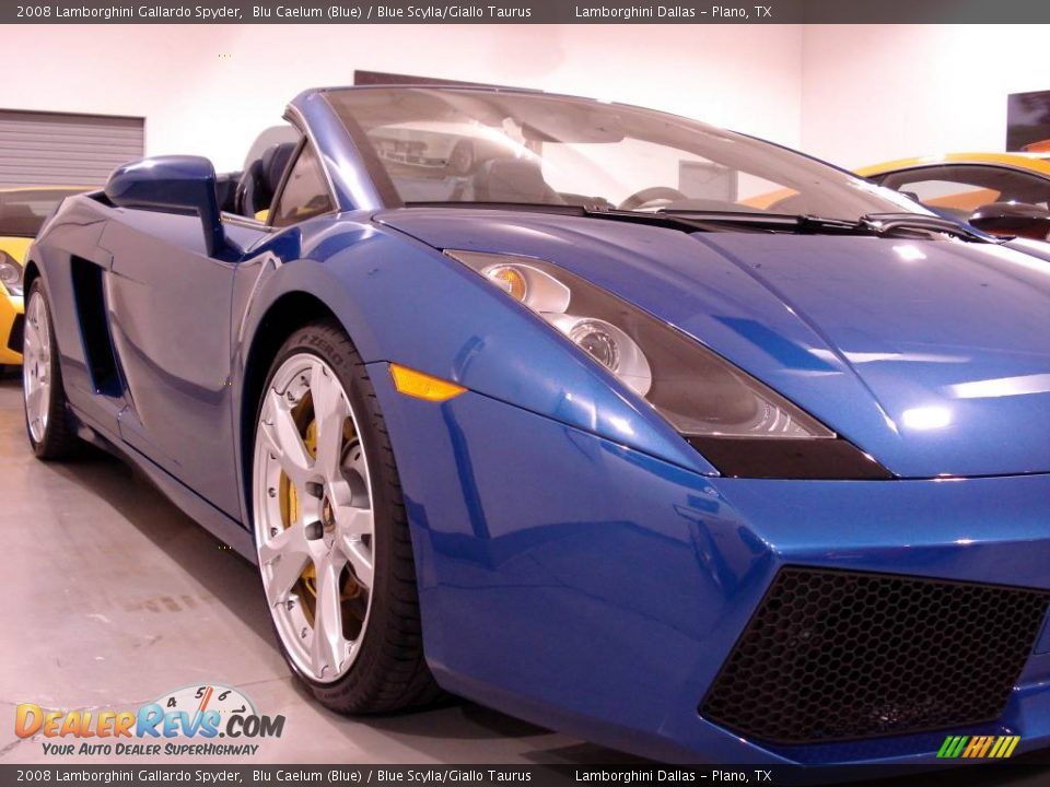 2008 Lamborghini Gallardo Spyder Blu Caelum (Blue) / Blue Scylla/Giallo Taurus Photo #7