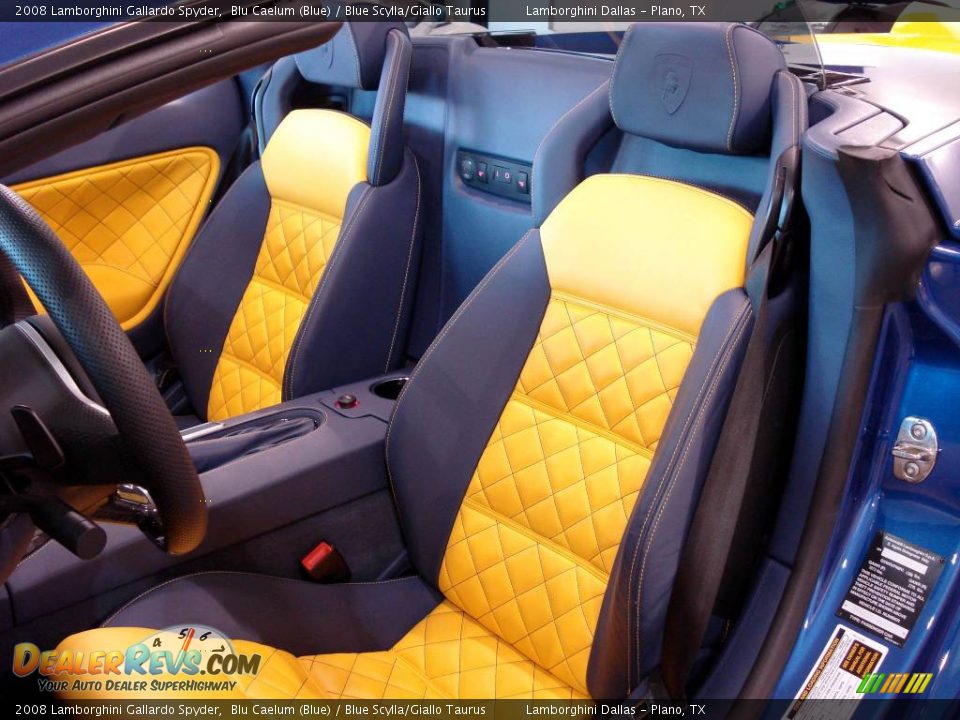 2008 Lamborghini Gallardo Spyder Blu Caelum (Blue) / Blue Scylla/Giallo Taurus Photo #16