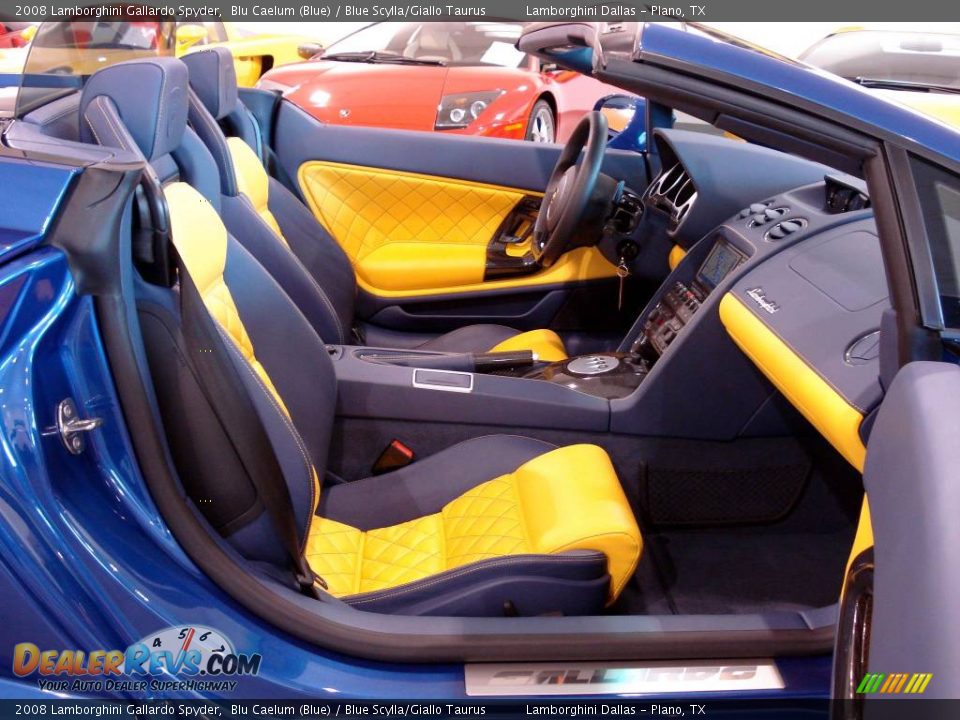 2008 Lamborghini Gallardo Spyder Blu Caelum (Blue) / Blue Scylla/Giallo Taurus Photo #17