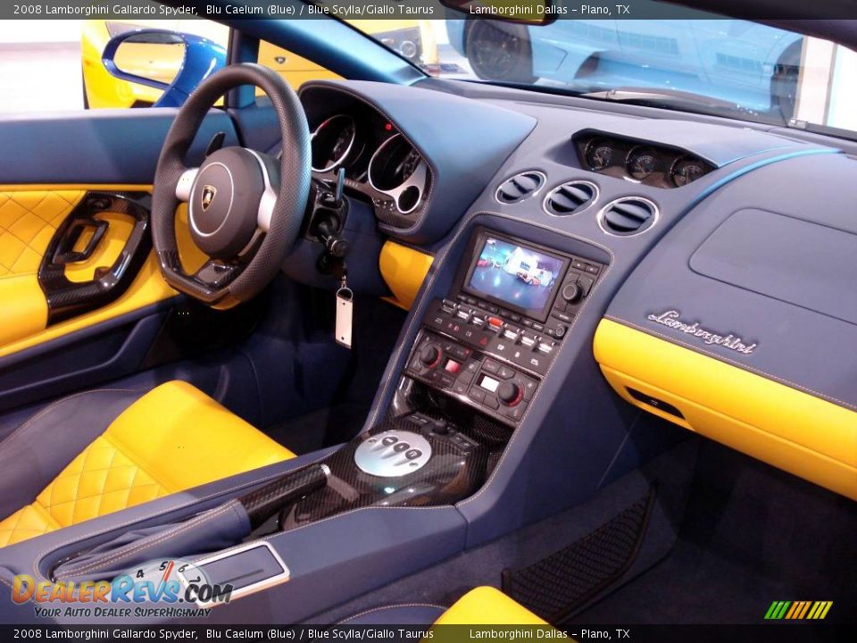 2008 Lamborghini Gallardo Spyder Blu Caelum (Blue) / Blue Scylla/Giallo Taurus Photo #18