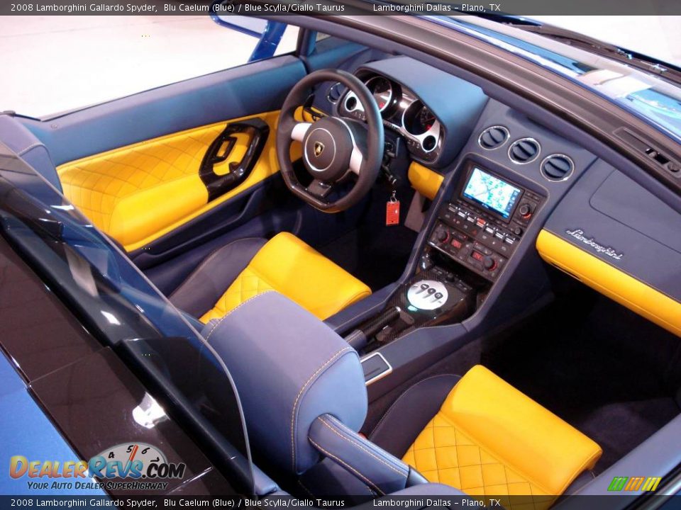2008 Lamborghini Gallardo Spyder Blu Caelum (Blue) / Blue Scylla/Giallo Taurus Photo #19