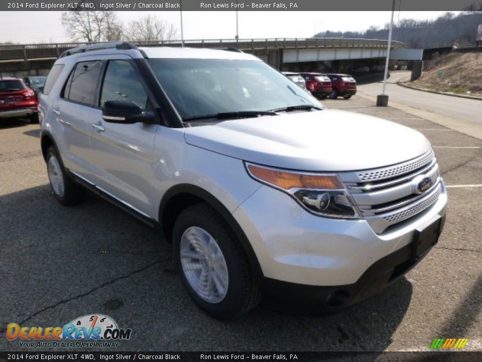 2014 Ford Explorer XLT 4WD Ingot Silver / Charcoal Black Photo #2