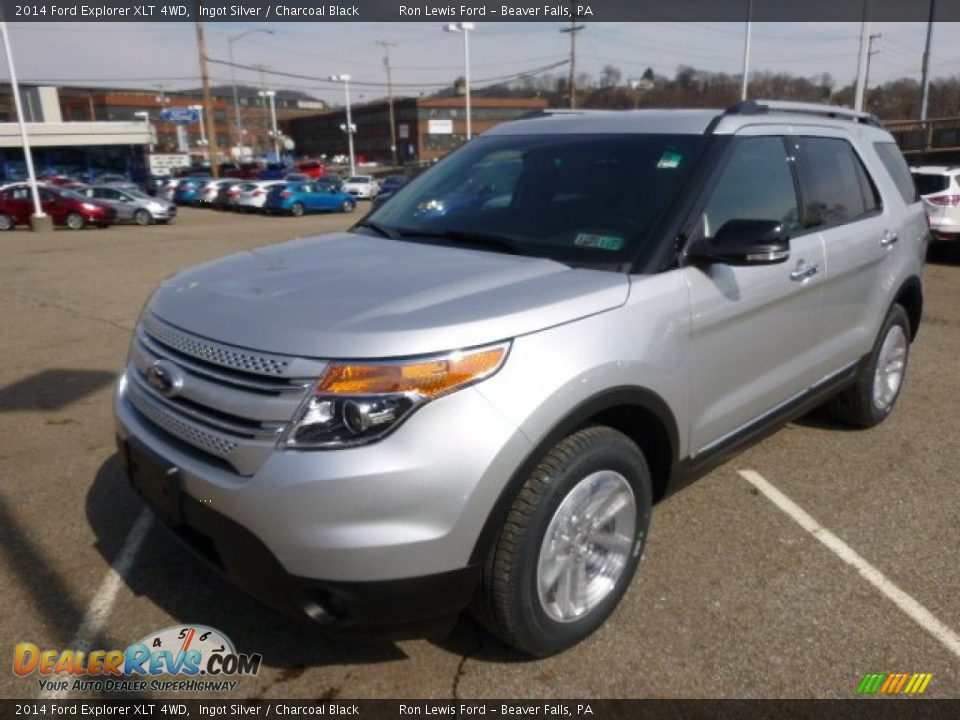 2014 Ford Explorer XLT 4WD Ingot Silver / Charcoal Black Photo #4