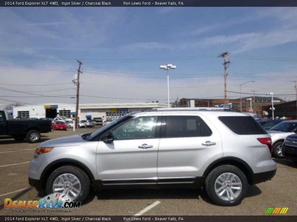 2014 Ford Explorer XLT 4WD Ingot Silver / Charcoal Black Photo #5