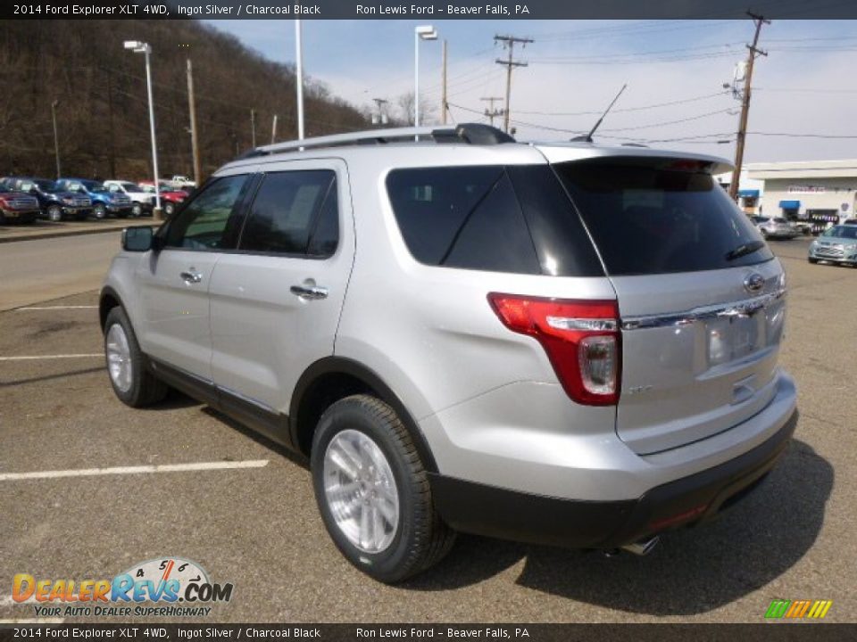 2014 Ford Explorer XLT 4WD Ingot Silver / Charcoal Black Photo #6