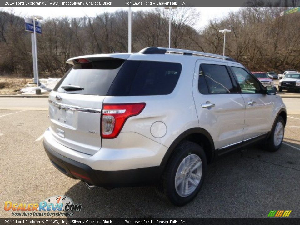 2014 Ford Explorer XLT 4WD Ingot Silver / Charcoal Black Photo #8