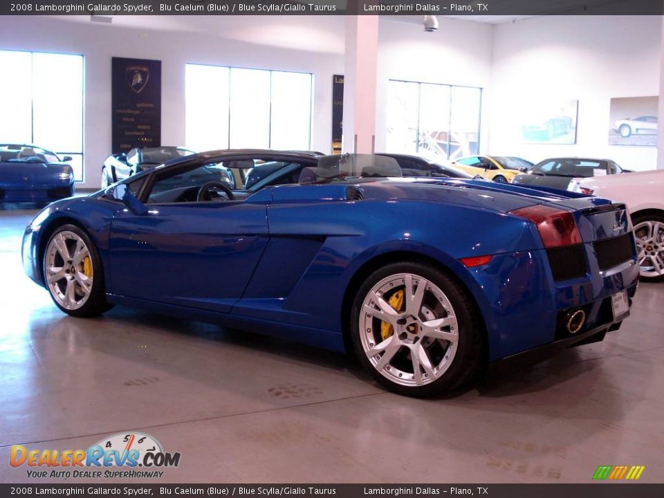 2008 Lamborghini Gallardo Spyder Blu Caelum (Blue) / Blue Scylla/Giallo Taurus Photo #22