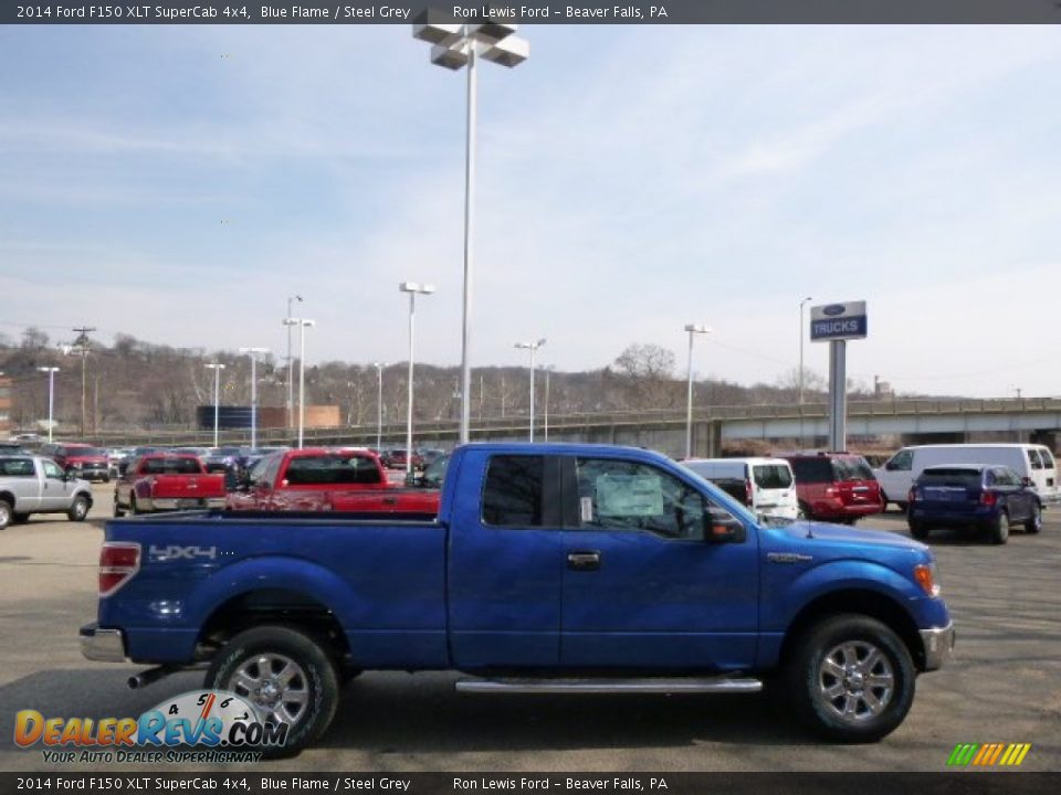 2014 Ford F150 XLT SuperCab 4x4 Blue Flame / Steel Grey Photo #1