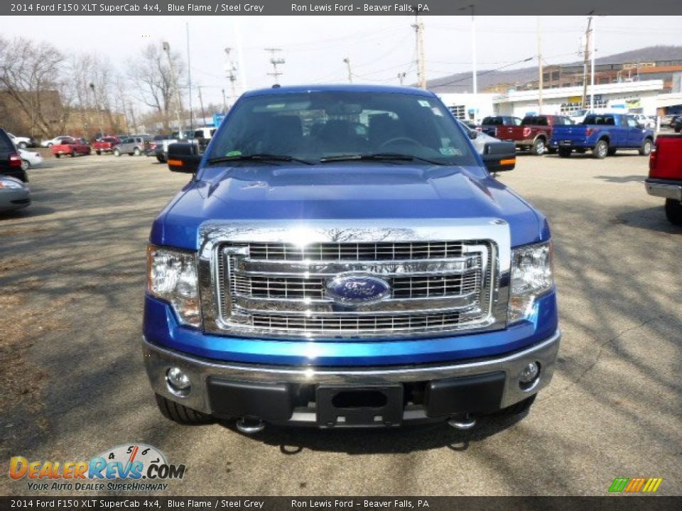 2014 Ford F150 XLT SuperCab 4x4 Blue Flame / Steel Grey Photo #3