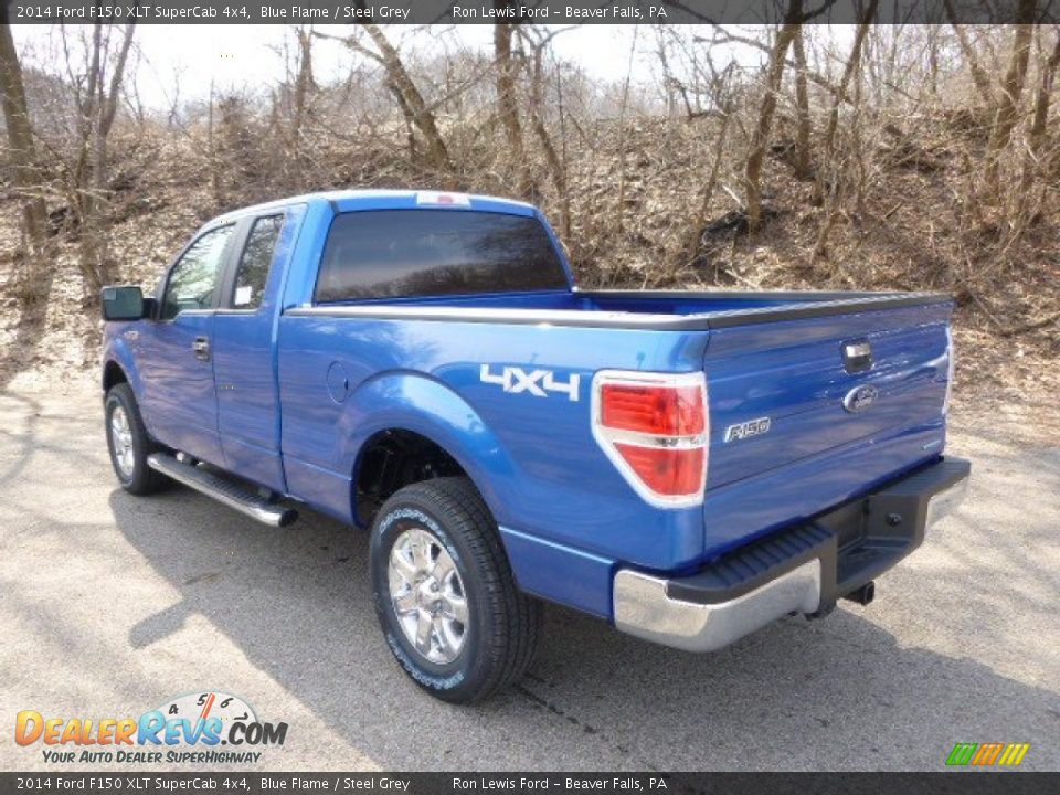 2014 Ford F150 XLT SuperCab 4x4 Blue Flame / Steel Grey Photo #6