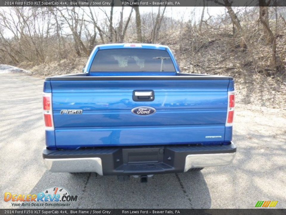 2014 Ford F150 XLT SuperCab 4x4 Blue Flame / Steel Grey Photo #7