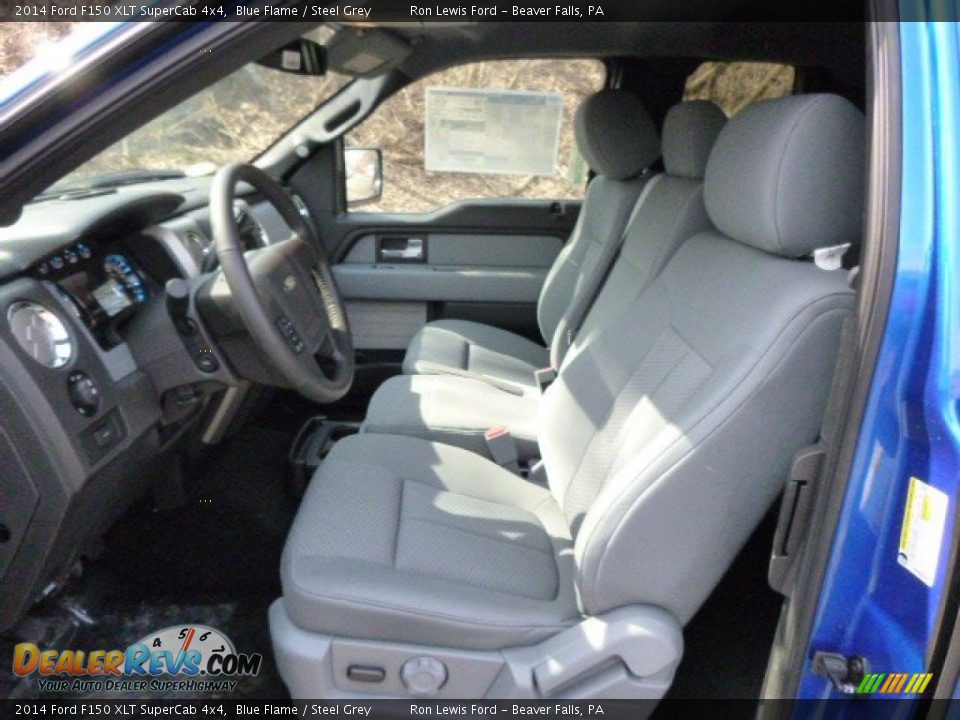 2014 Ford F150 XLT SuperCab 4x4 Blue Flame / Steel Grey Photo #10