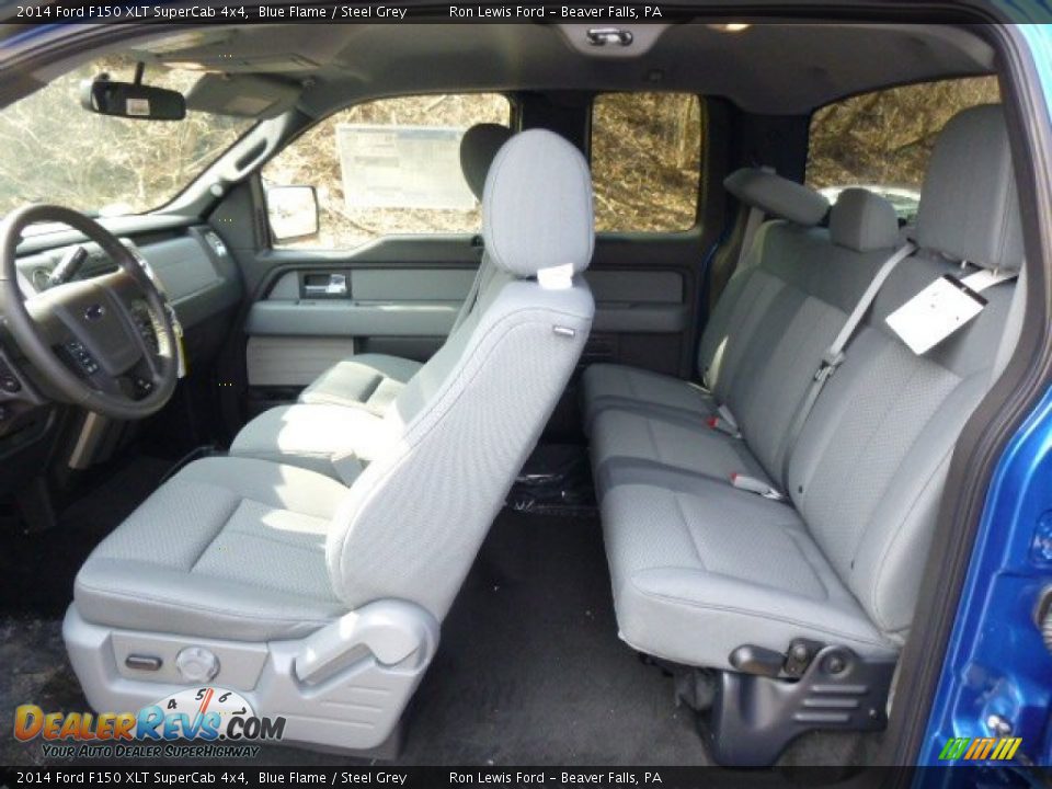 2014 Ford F150 XLT SuperCab 4x4 Blue Flame / Steel Grey Photo #12