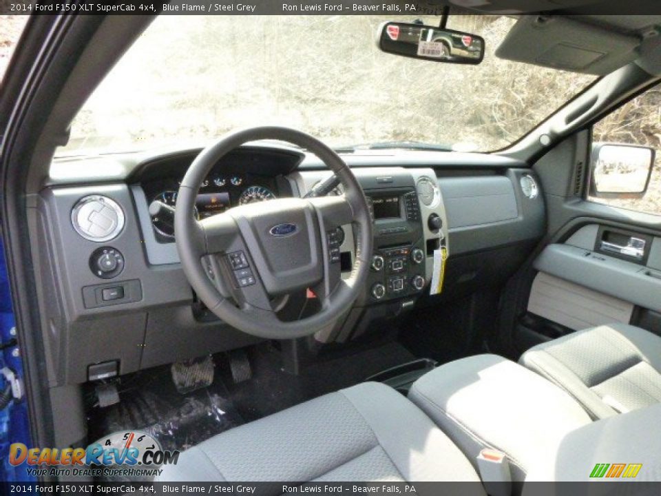 2014 Ford F150 XLT SuperCab 4x4 Blue Flame / Steel Grey Photo #13
