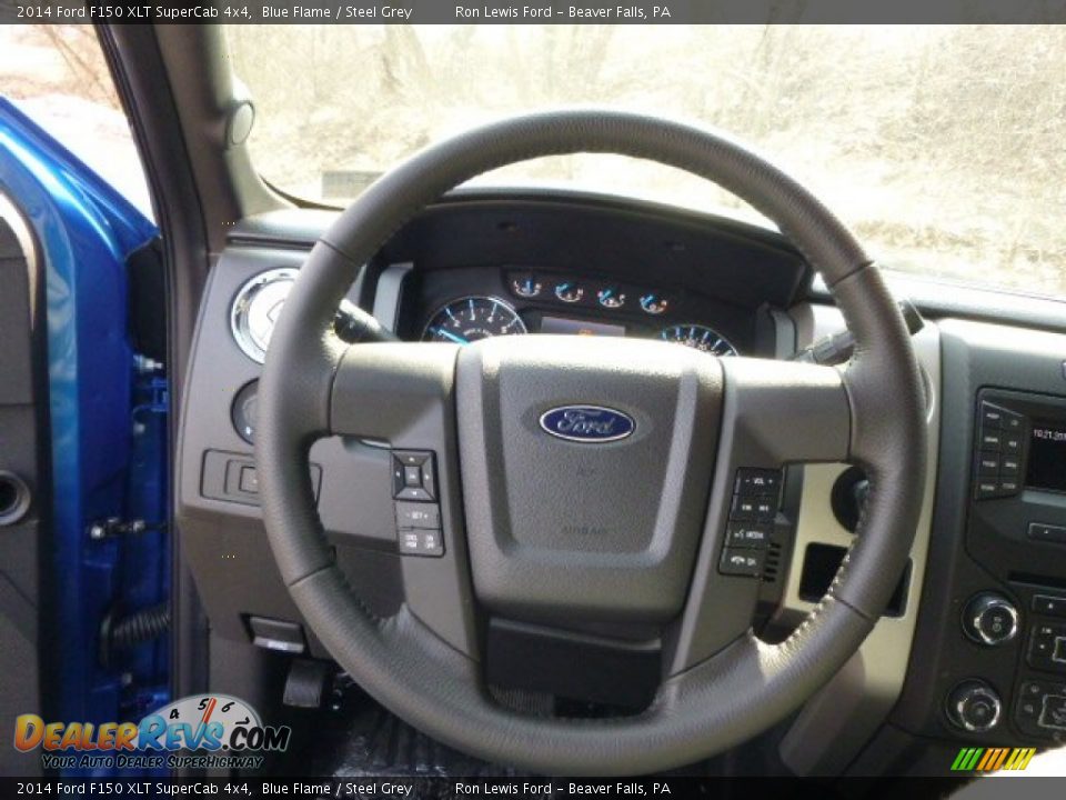 2014 Ford F150 XLT SuperCab 4x4 Blue Flame / Steel Grey Photo #19