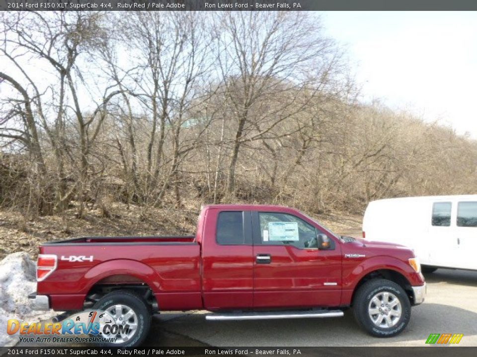 2014 Ford F150 XLT SuperCab 4x4 Ruby Red / Pale Adobe Photo #1