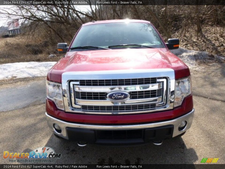 2014 Ford F150 XLT SuperCab 4x4 Ruby Red / Pale Adobe Photo #3
