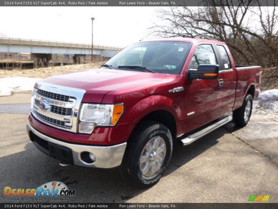 2014 Ford F150 XLT SuperCab 4x4 Ruby Red / Pale Adobe Photo #4