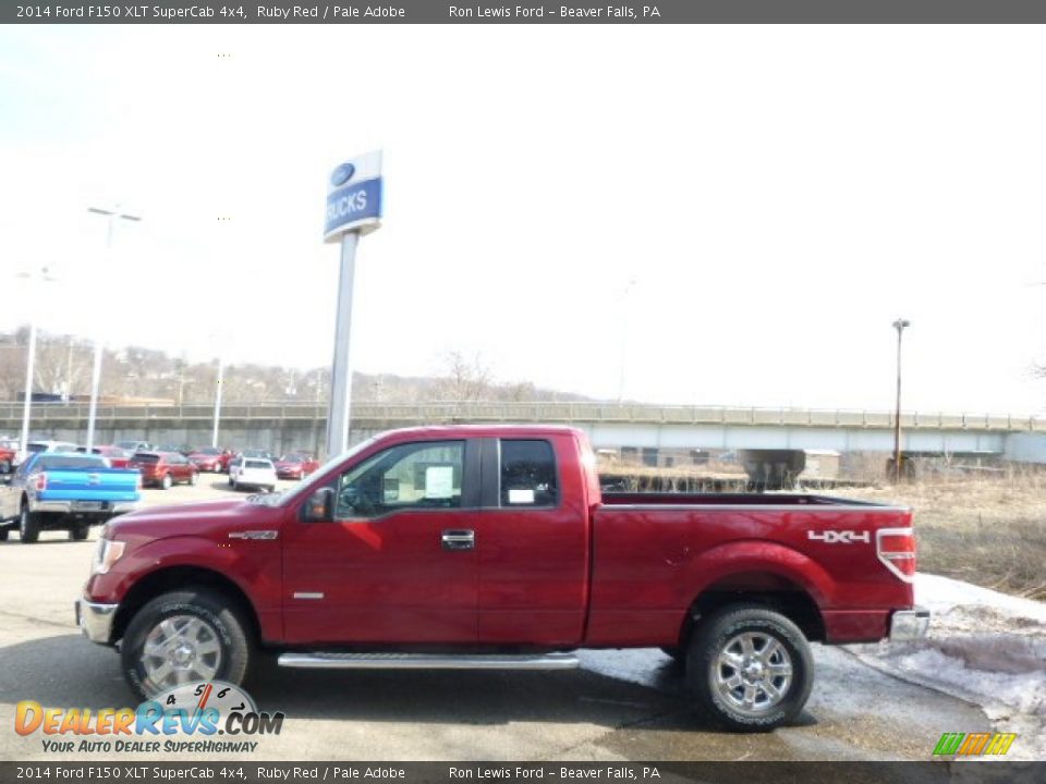 2014 Ford F150 XLT SuperCab 4x4 Ruby Red / Pale Adobe Photo #5