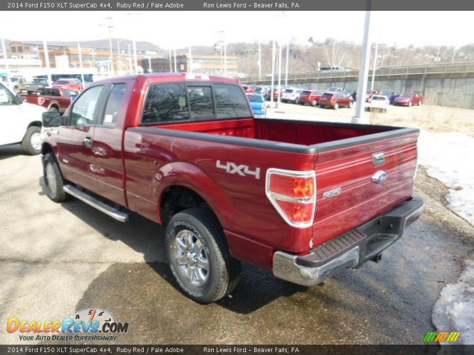 2014 Ford F150 XLT SuperCab 4x4 Ruby Red / Pale Adobe Photo #6