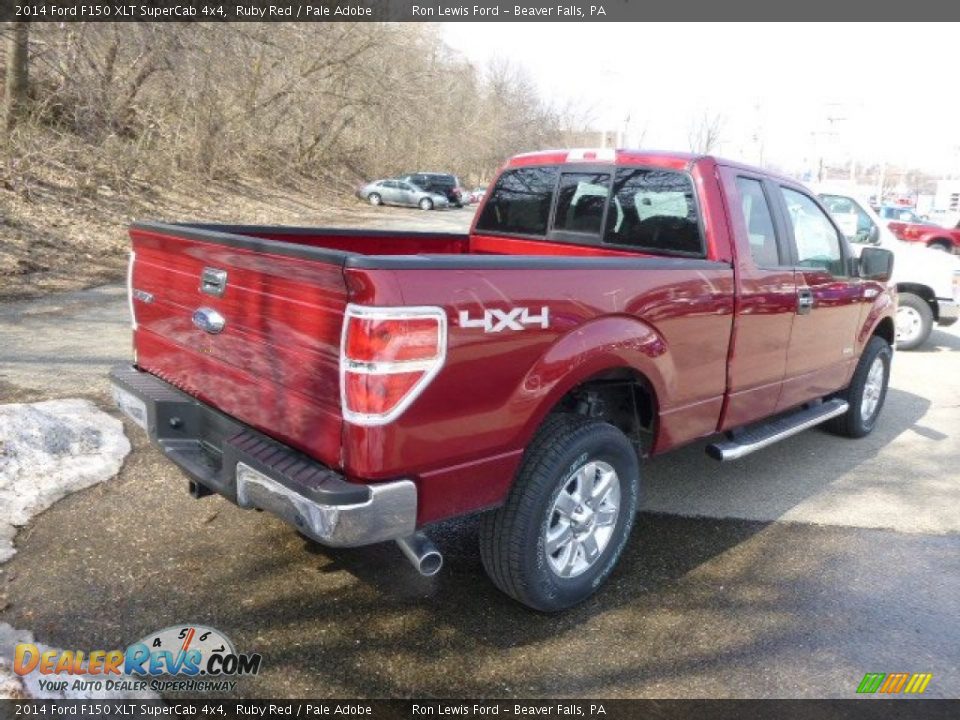 2014 Ford F150 XLT SuperCab 4x4 Ruby Red / Pale Adobe Photo #8
