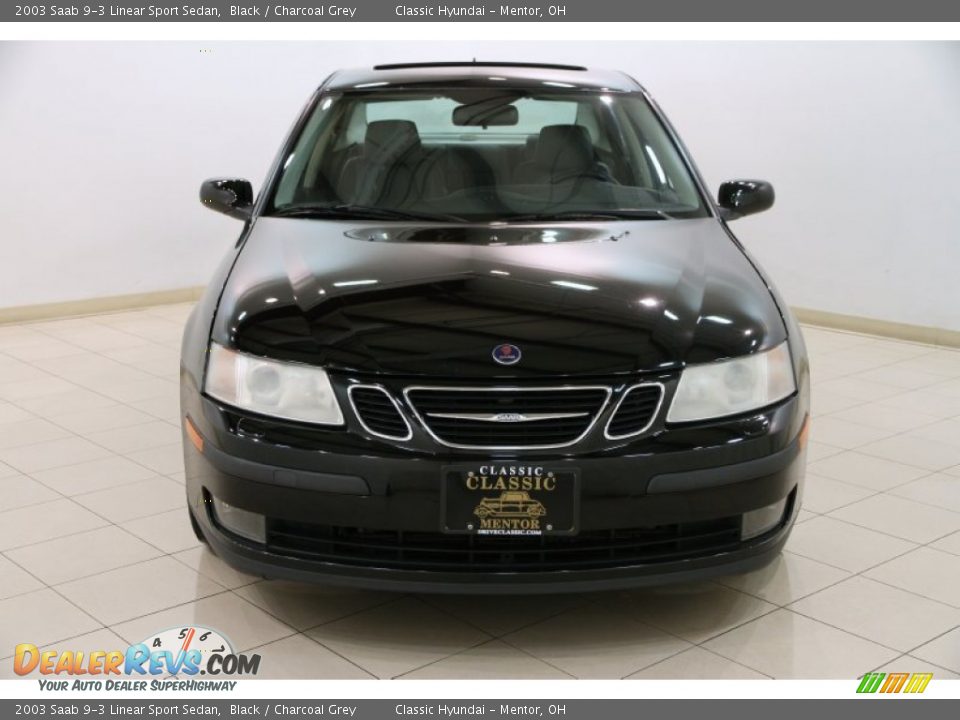 2003 Saab 9-3 Linear Sport Sedan Black / Charcoal Grey Photo #2