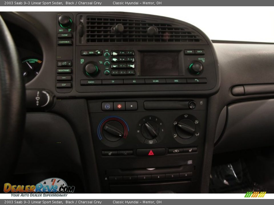 2003 Saab 9-3 Linear Sport Sedan Black / Charcoal Grey Photo #7