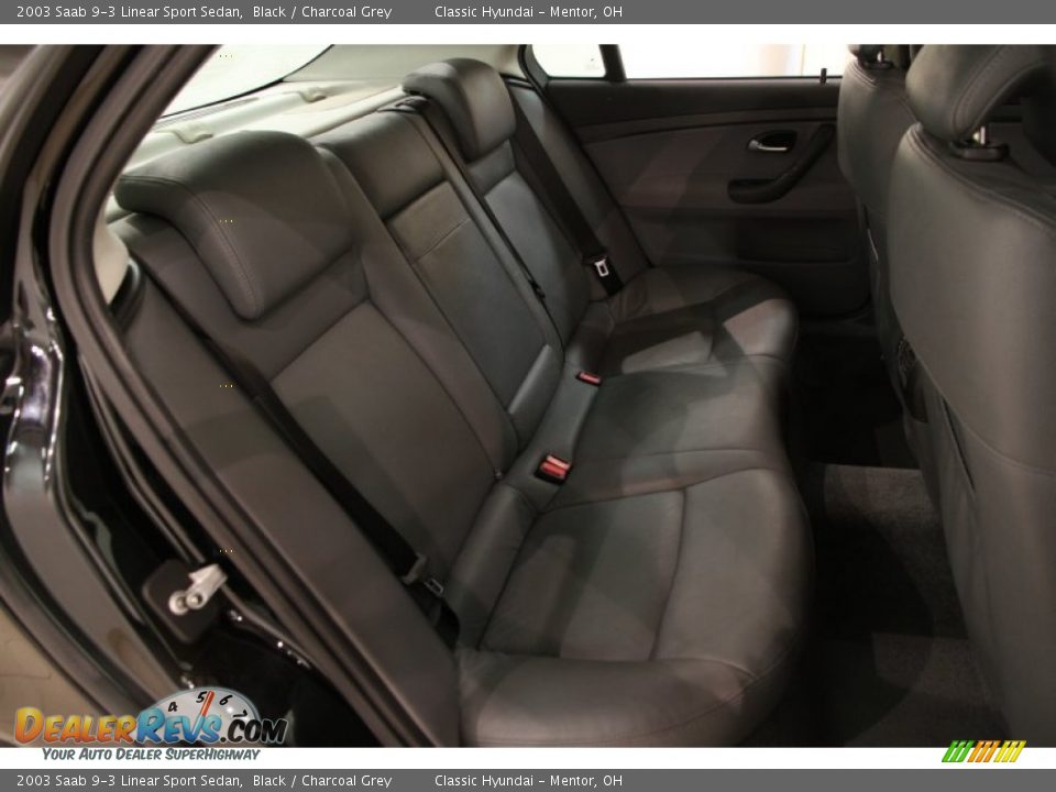 2003 Saab 9-3 Linear Sport Sedan Black / Charcoal Grey Photo #10