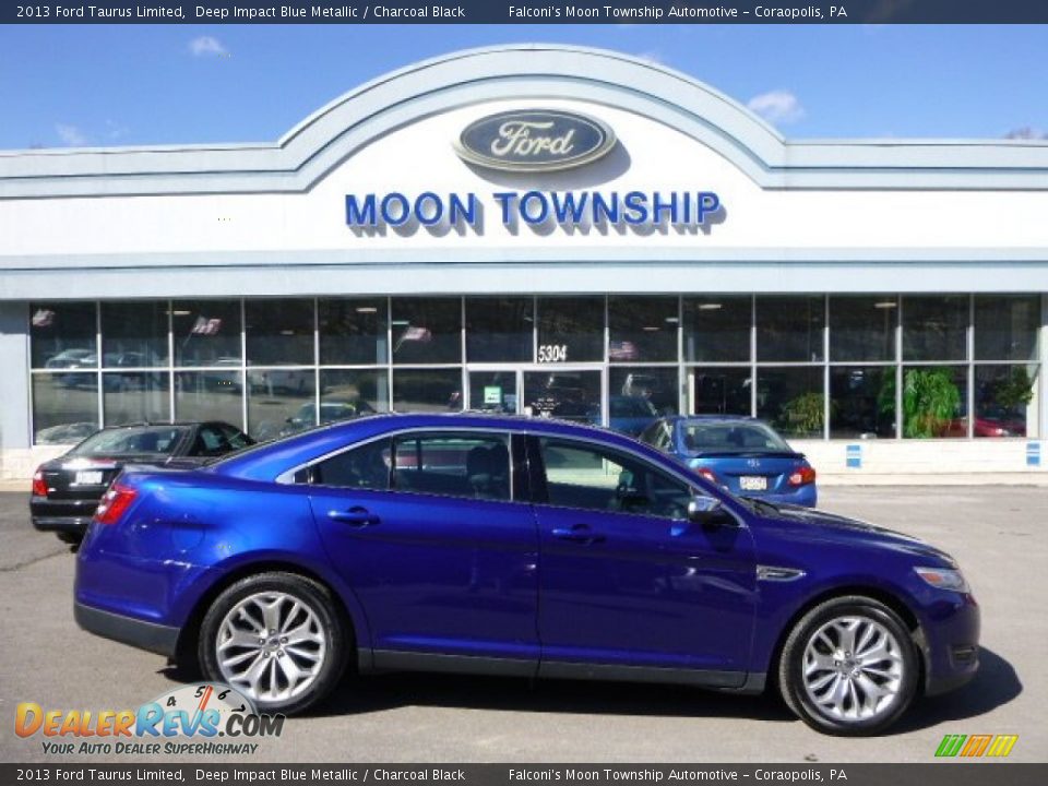 2013 Ford Taurus Limited Deep Impact Blue Metallic / Charcoal Black Photo #1