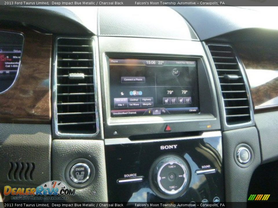 2013 Ford Taurus Limited Deep Impact Blue Metallic / Charcoal Black Photo #22